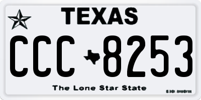 TX license plate CCC8253