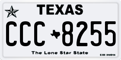 TX license plate CCC8255
