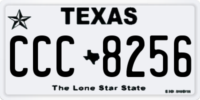 TX license plate CCC8256