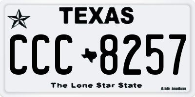 TX license plate CCC8257