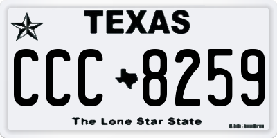 TX license plate CCC8259