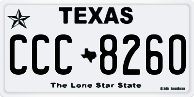 TX license plate CCC8260