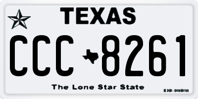 TX license plate CCC8261