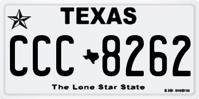 TX license plate CCC8262