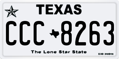TX license plate CCC8263