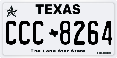 TX license plate CCC8264