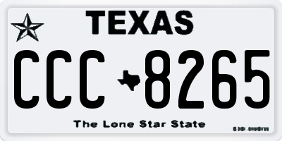 TX license plate CCC8265