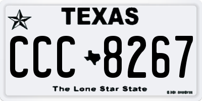 TX license plate CCC8267