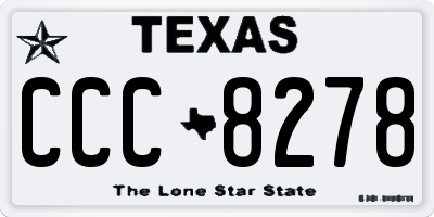 TX license plate CCC8278