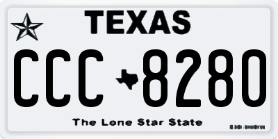 TX license plate CCC8280