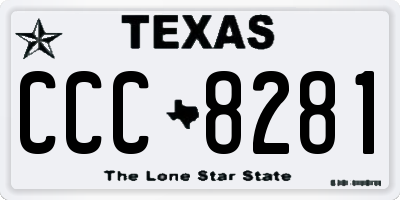 TX license plate CCC8281