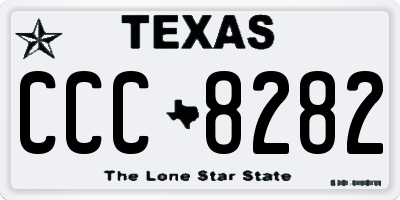 TX license plate CCC8282