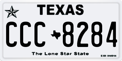 TX license plate CCC8284