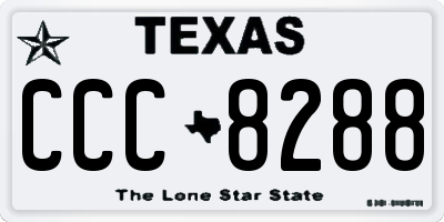TX license plate CCC8288