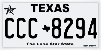 TX license plate CCC8294