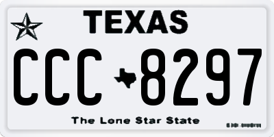 TX license plate CCC8297