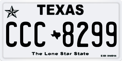 TX license plate CCC8299