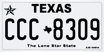 TX license plate CCC8309