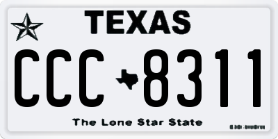 TX license plate CCC8311