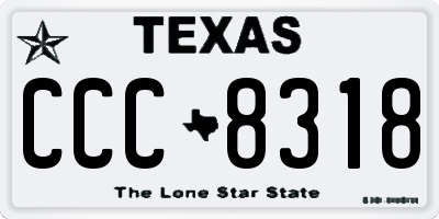 TX license plate CCC8318