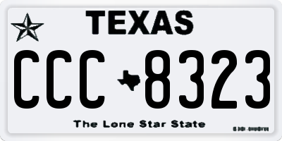 TX license plate CCC8323