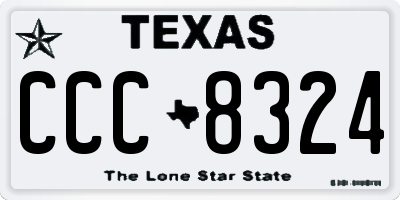 TX license plate CCC8324