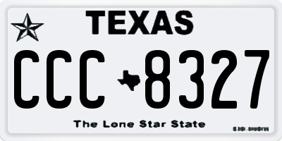 TX license plate CCC8327