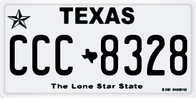 TX license plate CCC8328