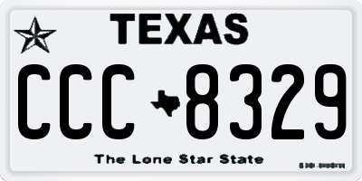 TX license plate CCC8329
