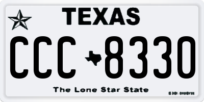 TX license plate CCC8330