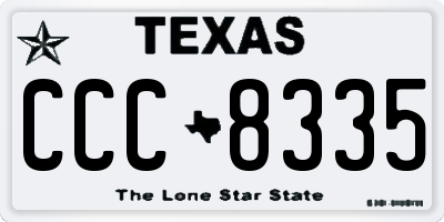 TX license plate CCC8335