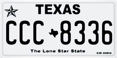 TX license plate CCC8336