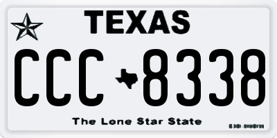 TX license plate CCC8338