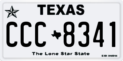 TX license plate CCC8341