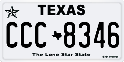 TX license plate CCC8346