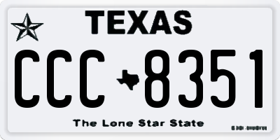 TX license plate CCC8351