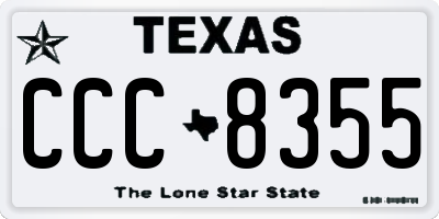 TX license plate CCC8355