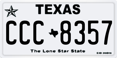 TX license plate CCC8357
