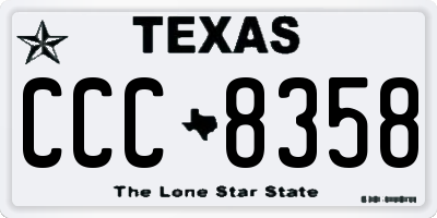 TX license plate CCC8358