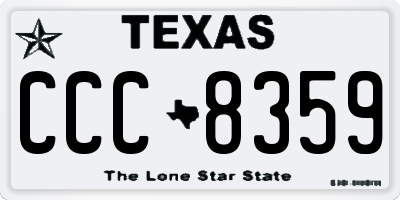 TX license plate CCC8359
