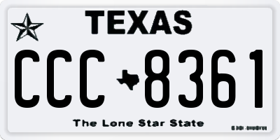 TX license plate CCC8361