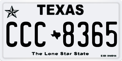TX license plate CCC8365