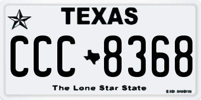 TX license plate CCC8368