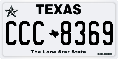 TX license plate CCC8369
