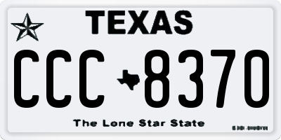 TX license plate CCC8370
