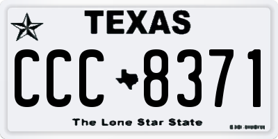TX license plate CCC8371