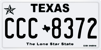TX license plate CCC8372