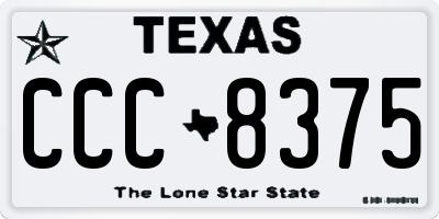 TX license plate CCC8375