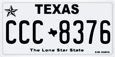 TX license plate CCC8376