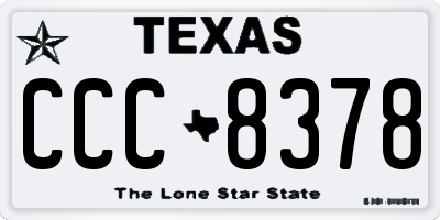 TX license plate CCC8378